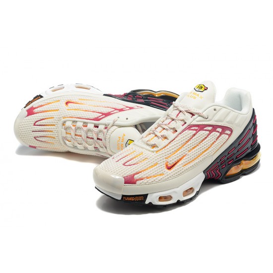 Nike Air Max Plus 3 Mens Beige Red DX2664-001 Shoes