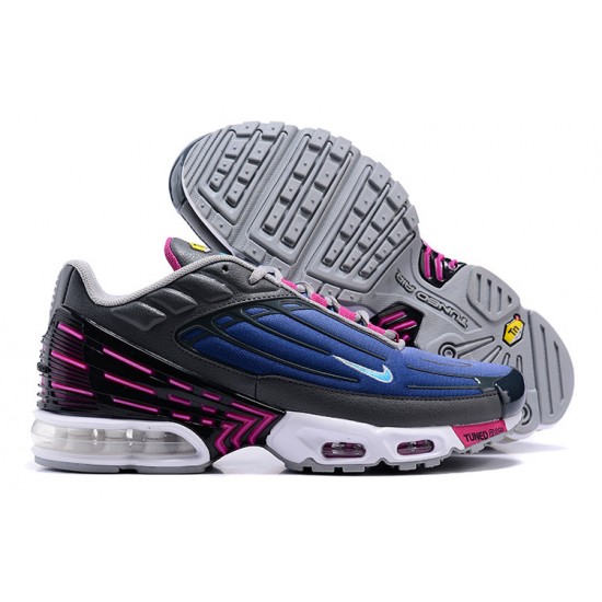 Nike Air Max Plus 3 Mens Grey Blue and Purple Shoes