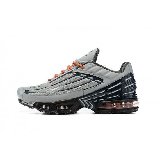 Nike Air Max Plus 3 Mens Grey Orange and Black DM2560-001 Shoes