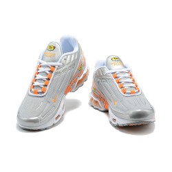 Nike Air Max Plus 3 Mens Grey Orange and Silver Shoes