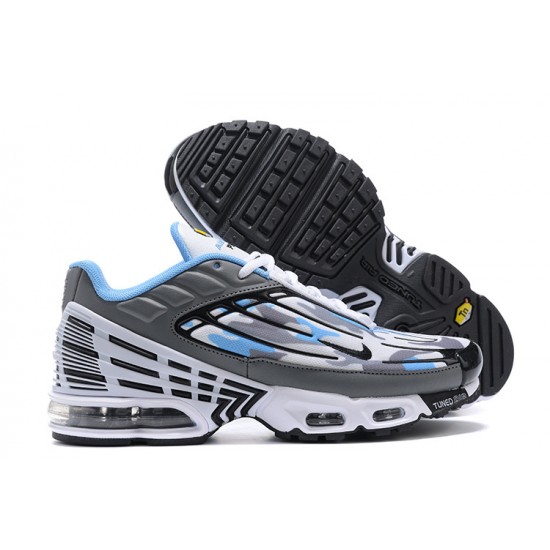 Nike Air Max Plus 3 Mens White Blue and Grey Shoes