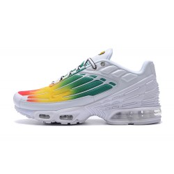 Nike Air Max Plus 3 Mens White Green and Yellow Shoes