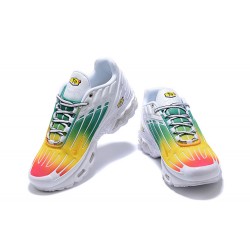 Nike Air Max Plus 3 Mens White Green and Yellow Shoes