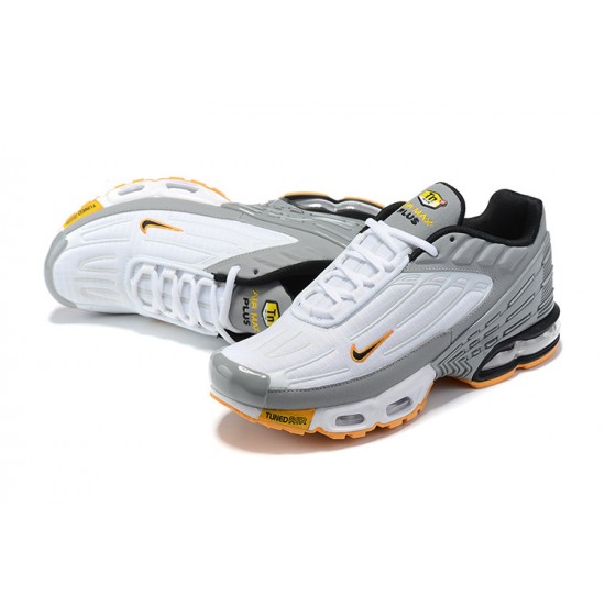 Nike Air Max Plus 3 Mens White Grey and Orange Shoes