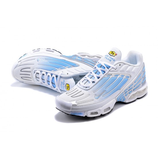 Nike Air Max Plus 3 Mens White Silver Shoes